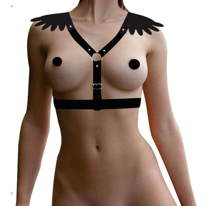 Harness Top General com Asas em Couro Ecológico - InNamorata Sex Night | Tamanho Único - 2