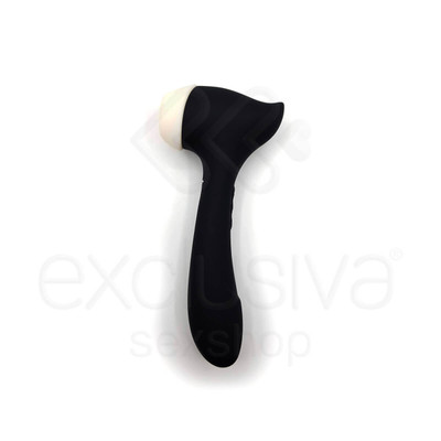 Foto 2 do produto Having Fun, Coming Soon - Vibrador Estimulador de Ponto G ou de Clítoris Recarregável em Silicone com 7 Modos de Vibrações e 3 Intensidades de Sucções - 19 x 3,6 cm | Cor: Preto