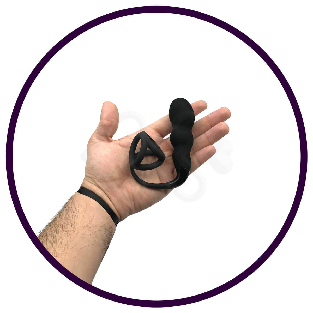 Estimulador de Próstata em Silicone com 12 Modos de Vibração, Aquecimento, Anel para Escroto e Controle Remoto com Fio - Heats Up 1 | 9 x 2,8 cm - 5