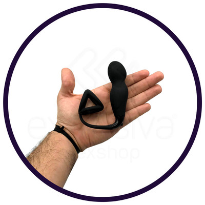 Foto 4 do produto Estimulador de Próstata em Silicone com 12 Modos de Vibração, Aquecimento, Anel para Escroto e Controle Remoto - Heats Up 2 - 9 x 3,1 cm