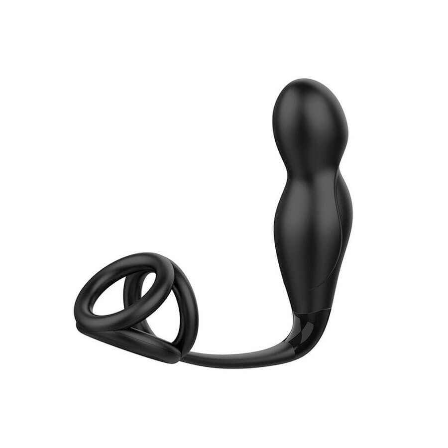 Estimulador de Próstata em Silicone com 12 Modos de Vibração, Aquecimento, Anel para Escroto e Controle Remoto - Heats Up 2 - 9 x 3,1 cm - 3