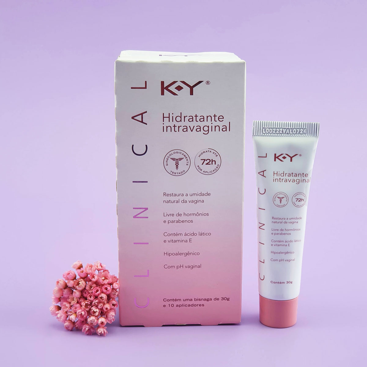 Hidratante Intravaginal com 10 Aplicadores - Clinical K-Y | 30g - 2