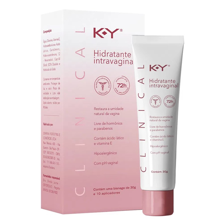 Hidratante Intravaginal com 10 Aplicadores - Clinical K-Y | 30g - 3