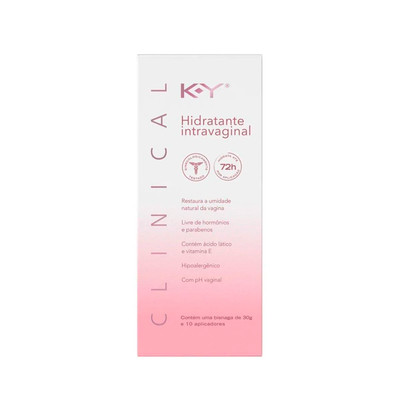 Hidratante Intravaginal com 10 Aplicadores - Clinical K-Y | 30g