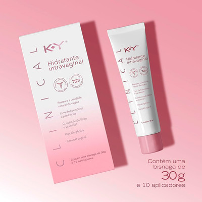 Hidratante Intravaginal com 10 Aplicadores - Clinical K-Y | 30g