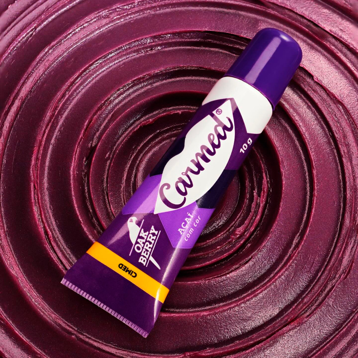 Hidratante Labial com Efeito Gloss, Cor e Sabor de Açaí - Carmed Oakberry | 10g - 4
