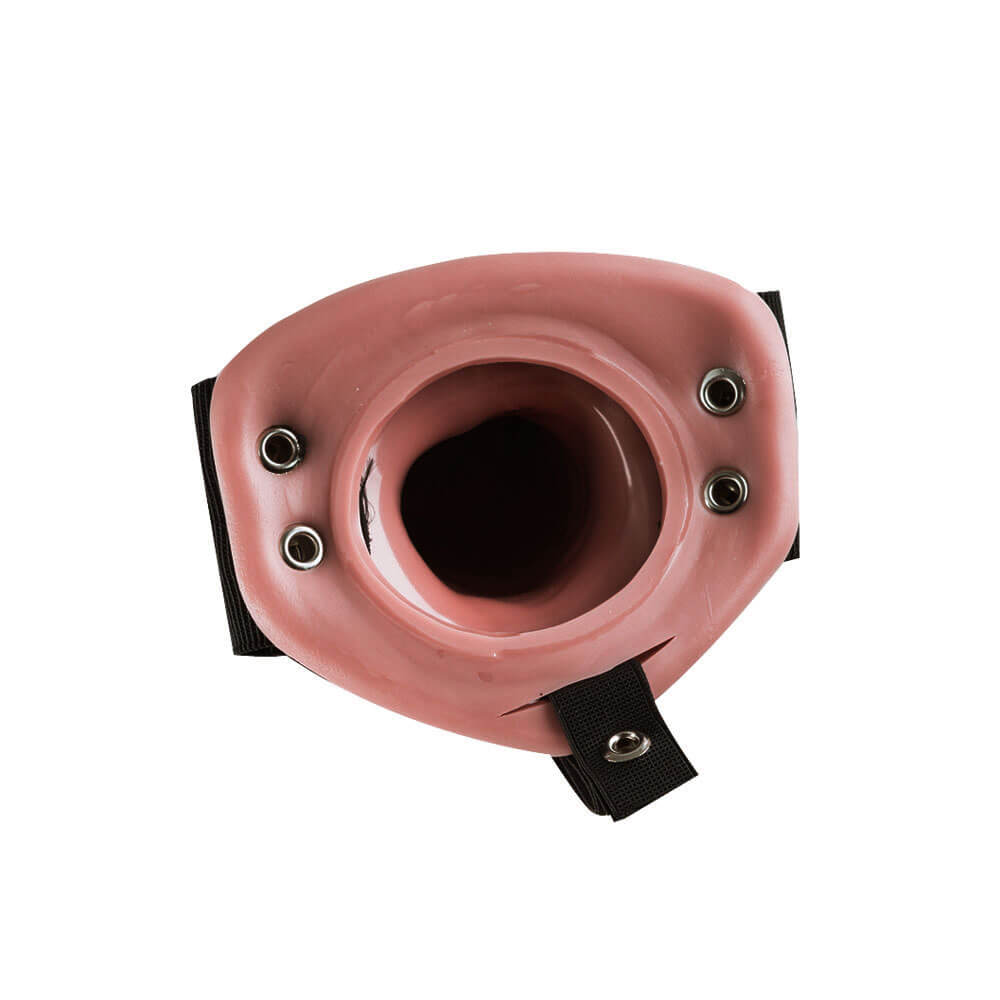 Capa Peniana Extensora com Formato de Pênis, Cinta Elástica e Vibração Multivelocidade - Hot Flowers 50 Tons | 14 x 4,5 cm - 4