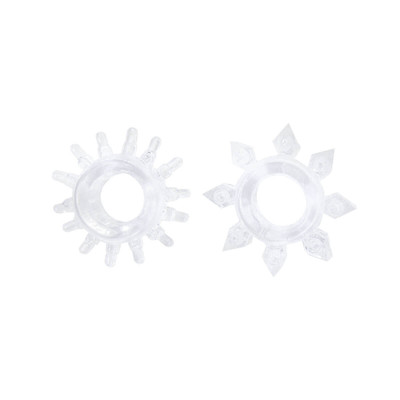 Anel Peniano em Silicone com Texturas Estimuladoras - Hot Flowers | 2 Unidades