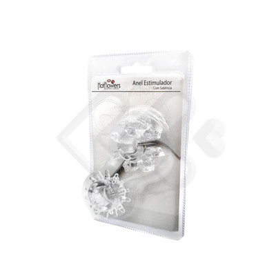 Anel Peniano em Silicone com Texturas Estimuladoras - Hot Flowers | 2 Unidades