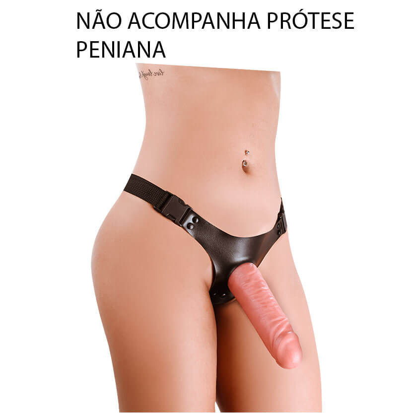 Cinta Peniana Ajustável em Couro Sintético - Hot Flowers - 2