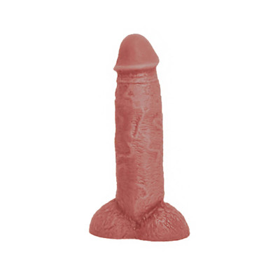 Prótese Peniana com Glande Definida, Escroto Dividido e Textura - Hot Flowers Classic Convencional | 15,5 x 4,4 cm