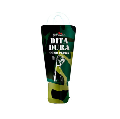 Excitante Masculino a Base D'Água com Efeito de Aquecimento - Hot Flowers Dita Dura como Pedra | 15g
