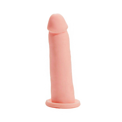 Prótese Peniana em Cyberskin com Vértebra Flexível e Base Achatada - Hot Flowers Fogo da Paixão Cyber | 15 x 3,3 cm