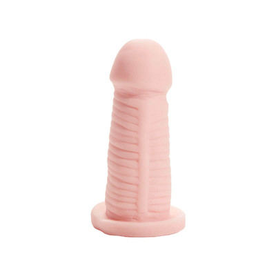 Prótese Peniana em Cyberskin com Textura Anelar e Vértebra - Hot Flowers Fogo da Paixão | 9,8 x 3,5 cm