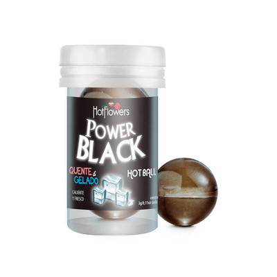 Bolinhas Explosivas com Efeito Quente e Gelado - Hot Flowers Hot Ball Power Black - 2 Unidades