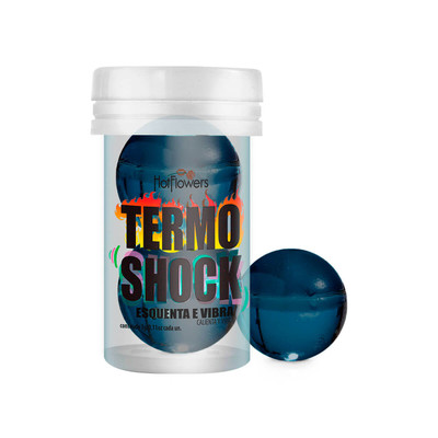 Bolinhas Explosivas a Base de Silicone com Efeito Vibrante, Eletrizante e Quente - Hot Flowers Hot Ball Termo Shock - 2 Unidades