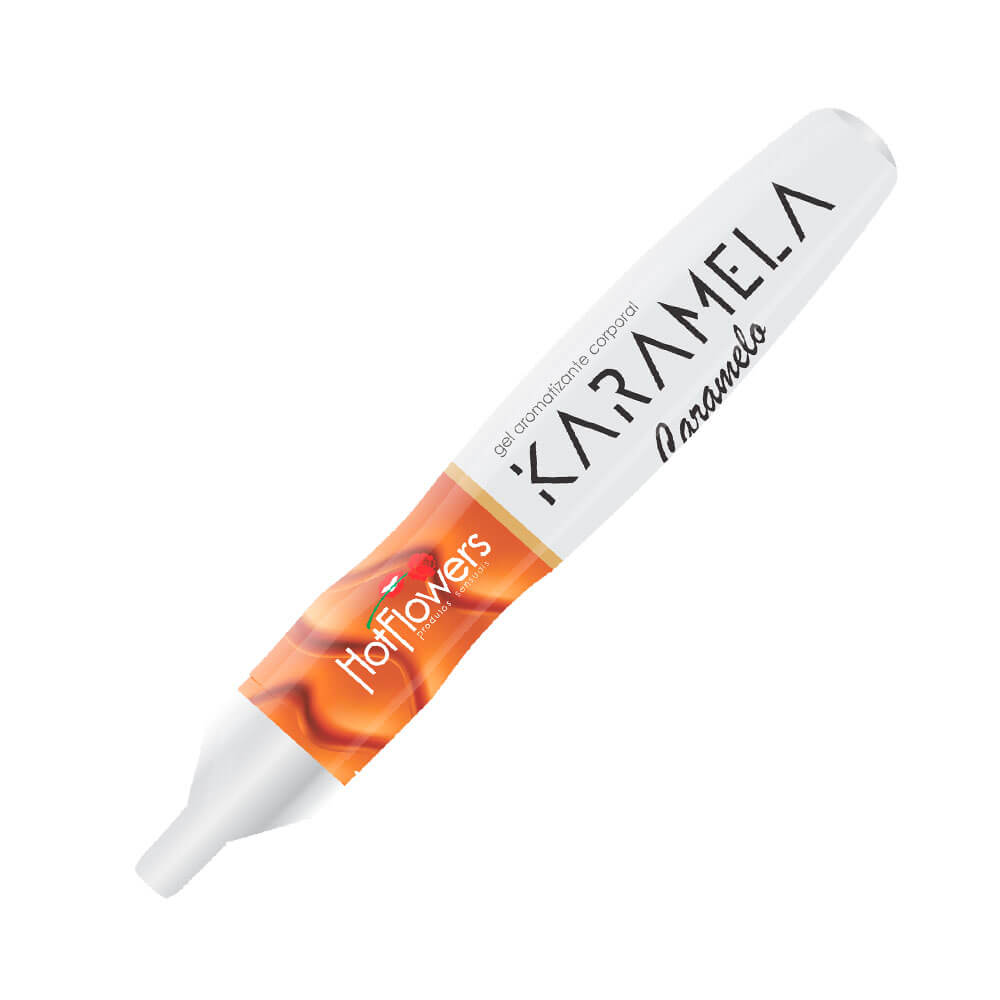 Caneta Comestível para Sexo Oral e Preliminar - Hot Flowers Hot Pen Karamela | 35g | Disponível em 2 Sabores - 2