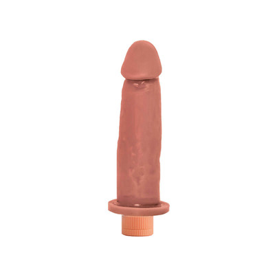 Prótese em Cyberskin com Formato de Pênis Realístico e Vibração Multivelocidade - Hot Flowers | 18 x 4,5 cm