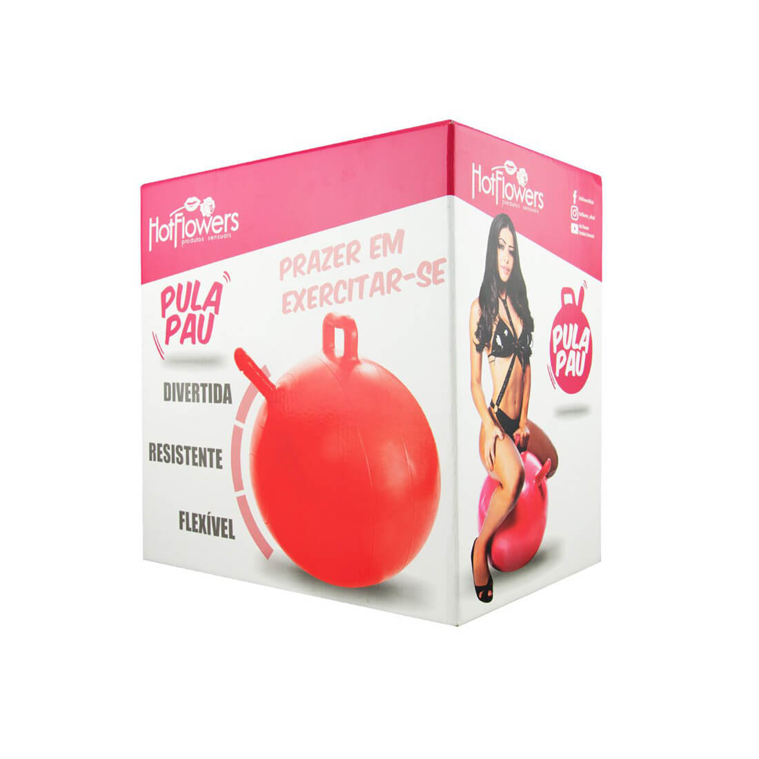 Bola Inflável com Prótese em Formato de Pênis - Hot Flowers Pula Pau | Disponível em 3 Cores - 4