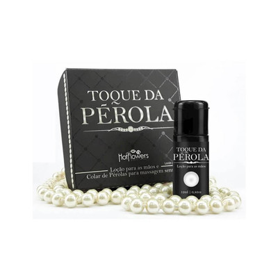 Loção para as Mãos com Colar de Pérolas para Massagem Sensual - Hot Flowers Toque da Pérola - 12ml