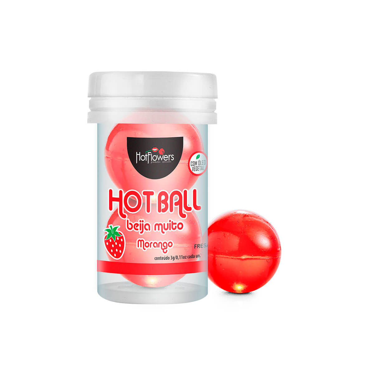 Bolinhas Explosivas com Óleos Corporais Beijáveis Aromatizados - Hot Flowers Hot Ball Beija Muito - 2 Unidades | Disponível em 7 Sabores - 3