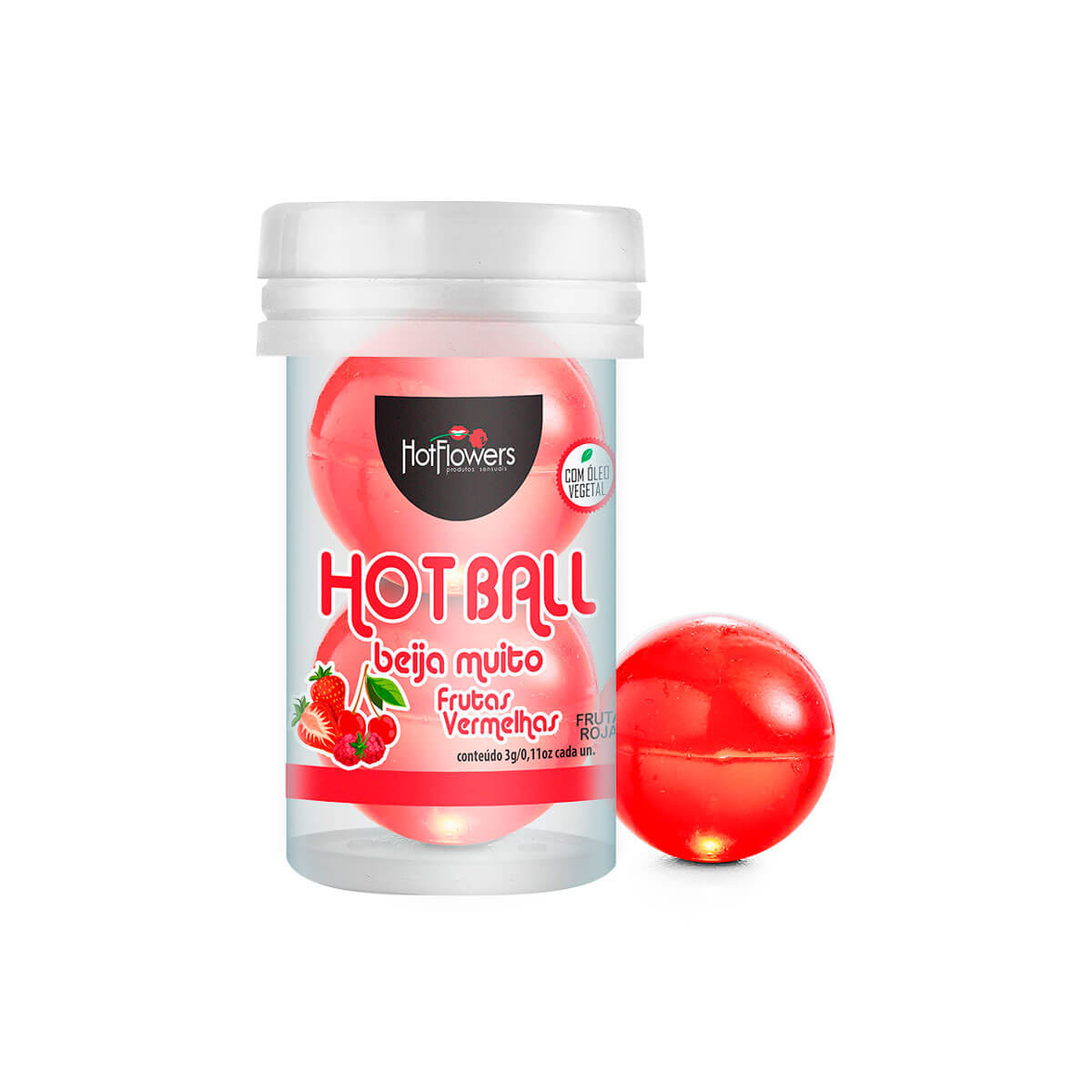 Bolinhas Explosivas com Óleos Corporais Beijáveis Aromatizados - Hot Flowers Hot Ball Beija Muito - 2 Unidades | Disponível em 7 Sabores - 4