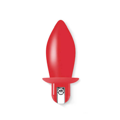 Foto 2 do produto Plug Anal em Silicone com 10 Modos de Vibração e Carregamento via Cabo USB - Humper | 9,6 x 3,4 cm | Cor: Vermelho