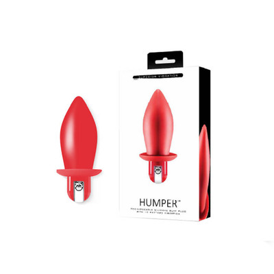 Foto 1 do produto Plug Anal em Silicone com 10 Modos de Vibração e Carregamento via Cabo USB - Humper | 9,6 x 3,4 cm | Cor: Vermelho
