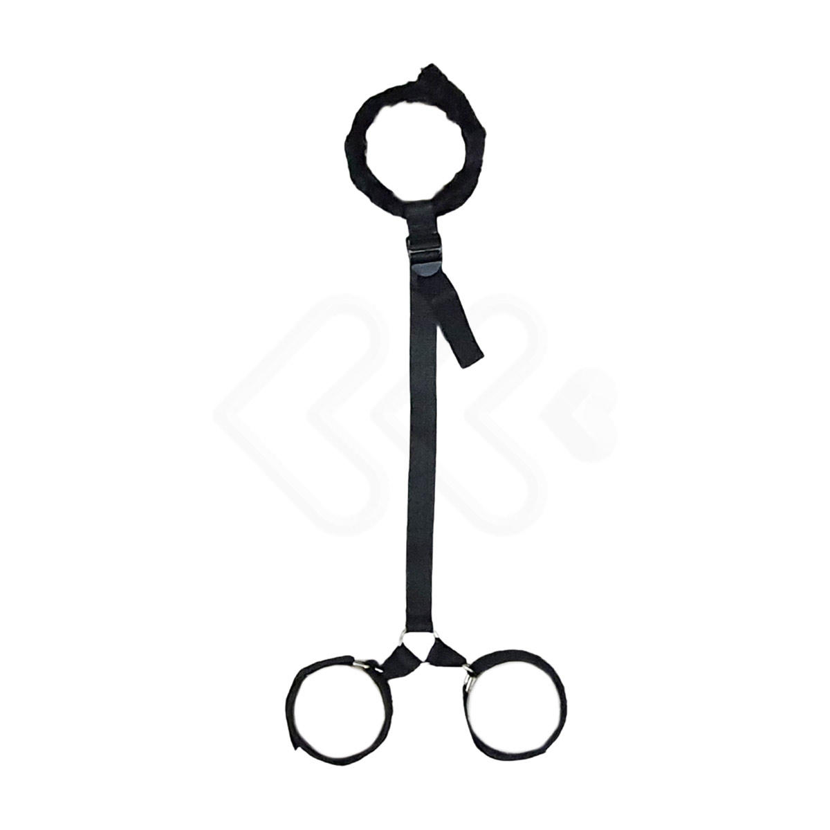 Imobilizador com Coleira em Pelúcia e Par de Algemas - Anti Back Handcuffs Role Play - 3