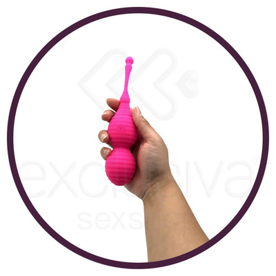 Foto 5 do produto Cápsula Inflável para Pompoarismo em Silicone com 7 Modos de Vibração, Controle Remoto Sem Fio e Recarregável -  Inflatable Kegel Ball | 5,1 x 5,6 cm