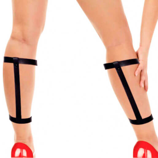 InNamorata Love Items - Arreio para Panturrilhas em Couro Ecológico com Fivela Ajustável - 2