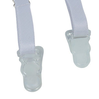 Foto 4 do produto Cinta Liga em Renda Branca com Persex e Calcinha Fio Dental em Tule Transparente - InNamorata Love Items | Tamanho Único