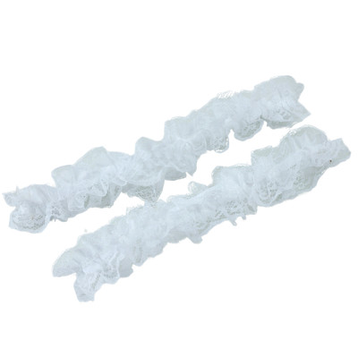 Foto 3 do produto Cinta Liga em Renda Branca com Persex e Calcinha Fio Dental em Tule Transparente - InNamorata Love Items | Tamanho Único
