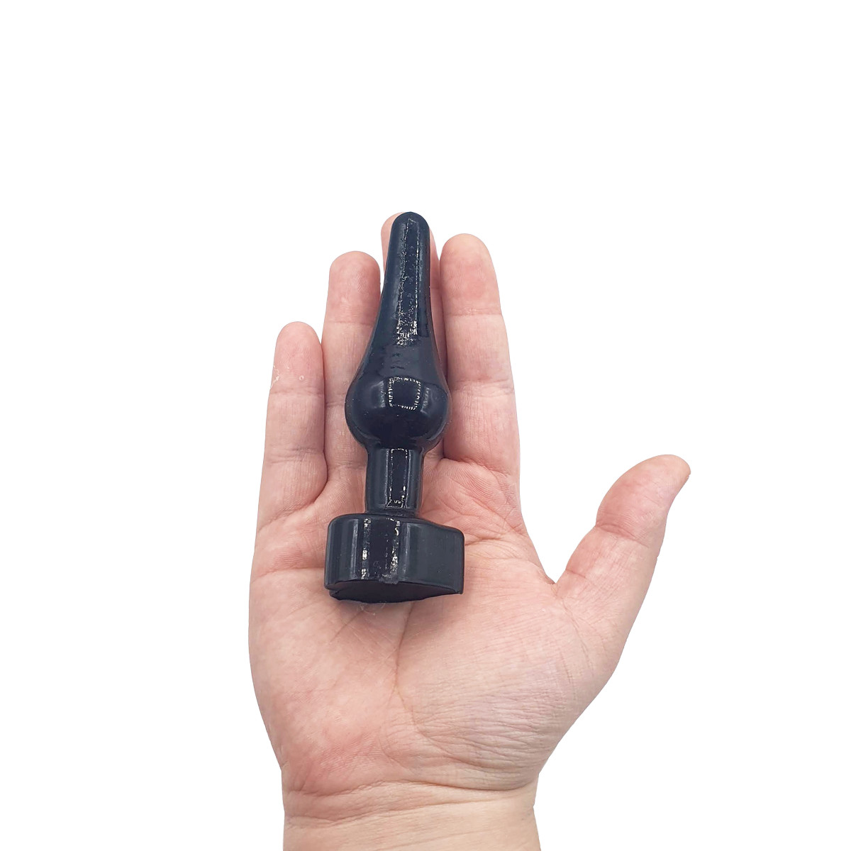 Plug Anal Cônico com Base Achatada no Formato de Coração - InNamorata Love Items N°01 | 8,6 x 2,8 cm | Cor: Preto - 4