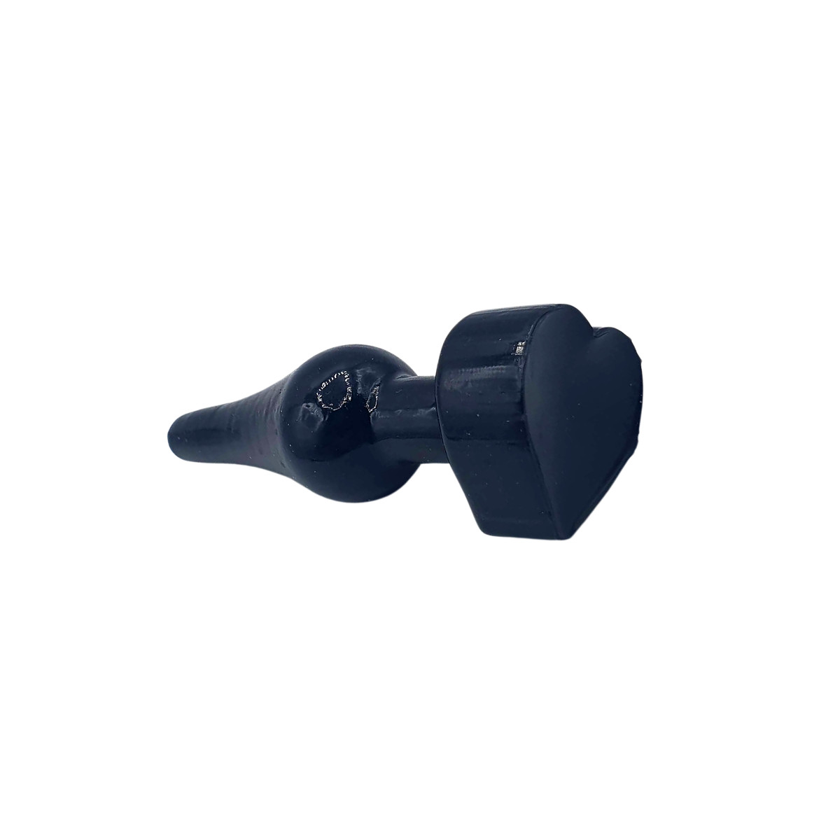 Plug Anal Cônico com Base Achatada no Formato de Coração - InNamorata Love Items N°01 | 8,6 x 2,8 cm | Cor: Preto - 2