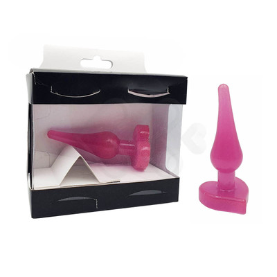 Foto 1 do produto Plug Anal Cônico em Silicone, com Base Achatada no Formato de Coração na cor Rosa - InNamorata Love Items N°01 | 8,6 x 2,8 cm