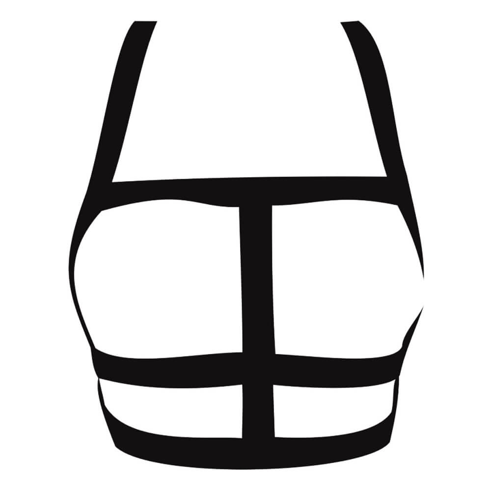 Arreio Feminino Retangular e Ajustável em Couro Ecológico - InNamorata Top Sado Fashion | Tamanho Único - 4