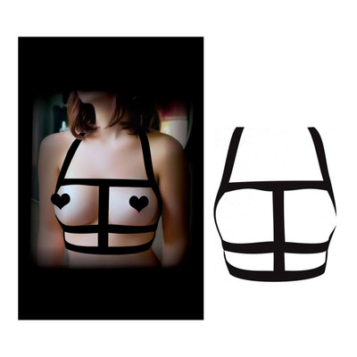 Foto 1 do produto Arreio Feminino Retangular e Ajustável em Couro Ecológico - InNamorata Top Sado Fashion | Tamanho Único