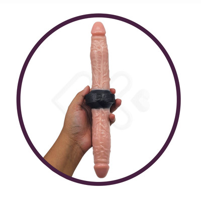 Prótese Peniana Dupla com Glande Definida - InNamorata Royal N° 51 - 12,8 x 3,6 cm