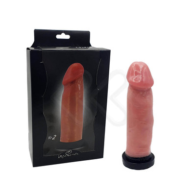 Prótese Peniana Realística com Glande Definida, Corpo Flexível e Base Achatada - InNamorata Royal N°02 | 13,2 x 3,3 cm