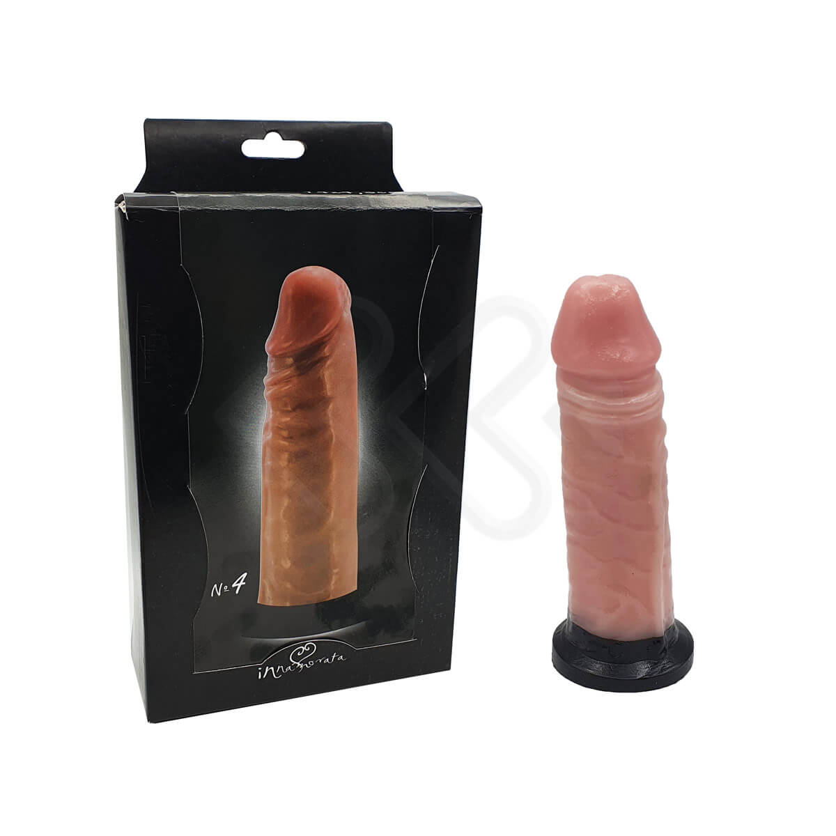 Prótese Peniana Realística com Glande Definida, Veias Salientes, Prepúcio e Base Achatada - InNamorata Royal N°04 | 13 x 3,6 cm - 3