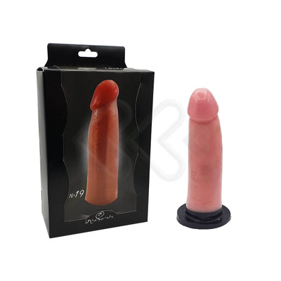 Prótese Peniana Realística com Base Achatada - InNamorata Royal N°19 - 13,8 x 3,9 cm