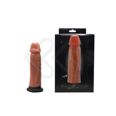 Prótese Peniana Realística em PVC  com Base Achatada, Glande Definida e Leves Texturas Veias - Innamorata Royal N°24 - 17 x 4,4 cm
