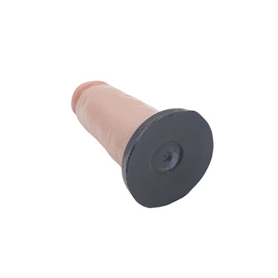 Foto 4 do produto Prótese Peniana Realística em Silicone com Base Achatada, Corpo Liso e Glande Definida - Innamorata Royal N°25 - 15,4 x 4,5 cm