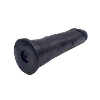 Foto 3 do produto Prótese Peniana com Glande Definida, Leve Texturas de Veias e Base Achatada para Cintas - InNamorata Royal N°28 Black | 17,5 x 4,5 cm