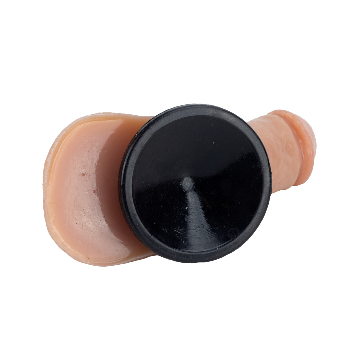 Prótese Peniana Realística Inclinada com Corpo Liso, Escroto, Ventosa e Glande Definida - Innamorata Royal N°44 | 11,2 x 3,5 cm - 3