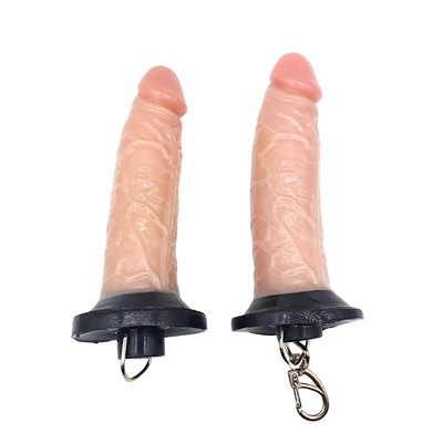 Foto 2 do produto Prótese Peniana Realística Dupla com Glande Definida, Veias Salientes e Mosquetão - InNamorata Royal N°50 | 13 x 3,4 cm | Disponível em 2 Cores