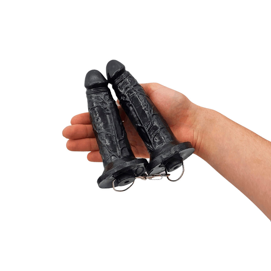 Prótese Peniana Realística Dupla com Glande Definida, Veias Salientes e Mosquetão - InNamorata Royal N°50 | 13 x 3,4 cm | Disponível em 2 Cores - 5