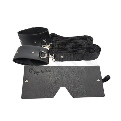 Foto 2 do produto Kit Amarras para Cadeira em Nylon com Algemas e Venda para Olhos - InNamorata Sex Night |  4 Itens