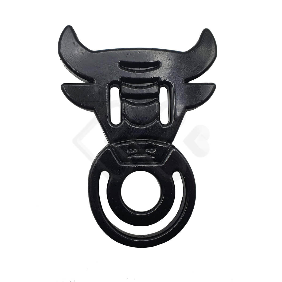 Anel Peniano Duplo em Forma de Touro com Encaixe para Pênis, Escroto e Texturas Estimuladoras - Innamorata Sex Night | 5,2 x 4,2 cm | 3,3 x 1,8 cm - 2